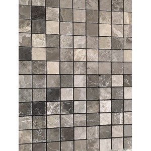 2x2 Tundra Grey Tumbled Marble Mosaic